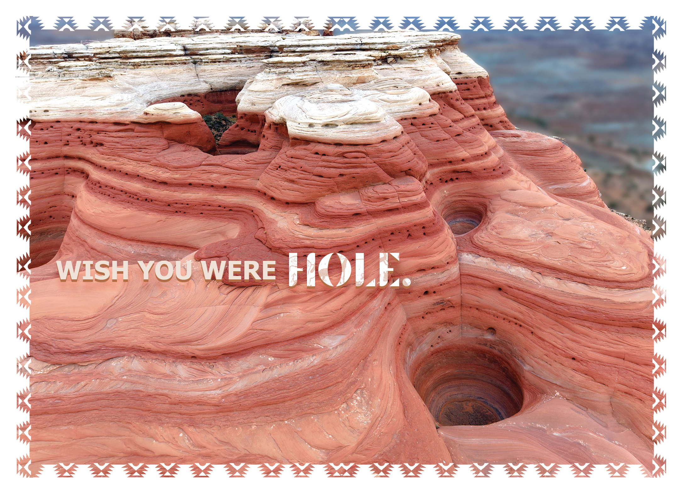 Aerial drone photograph of Hole 05, a sandstone geological formation near Moab, Utah