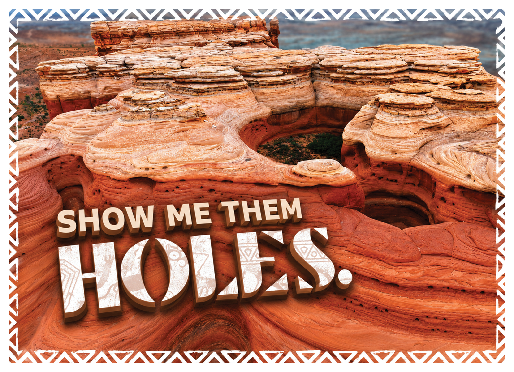 Aerial drone photograph of Hole 06, a sandstone geological formation near Moab, Utah